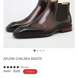 Afloir Men's Brown Chelsea Boots